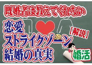 【図解】恋愛ストライクゾーンと結婚の真実~既婚者は教えてくれない。だから独身者が結婚出来ない理由~【2万人のリアル婚活相談】