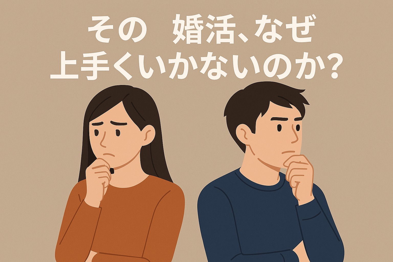 婚活がうまくいかない人の特徴3選|関係性を諦めがち・考えすぎ・もうひとつは…? - りっちゃんの婚活教科書