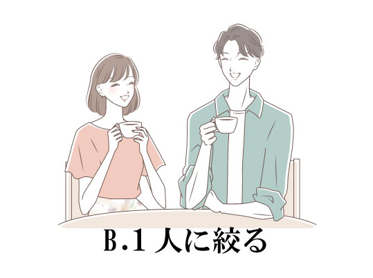 婚活どちらがうまくいく？の回答B「一人に絞る」の回答画像