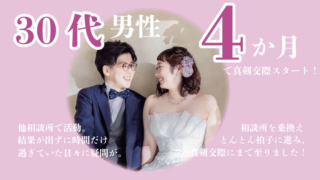 入倉結婚相談所の方法で、短期間で結婚した例の紹介画像