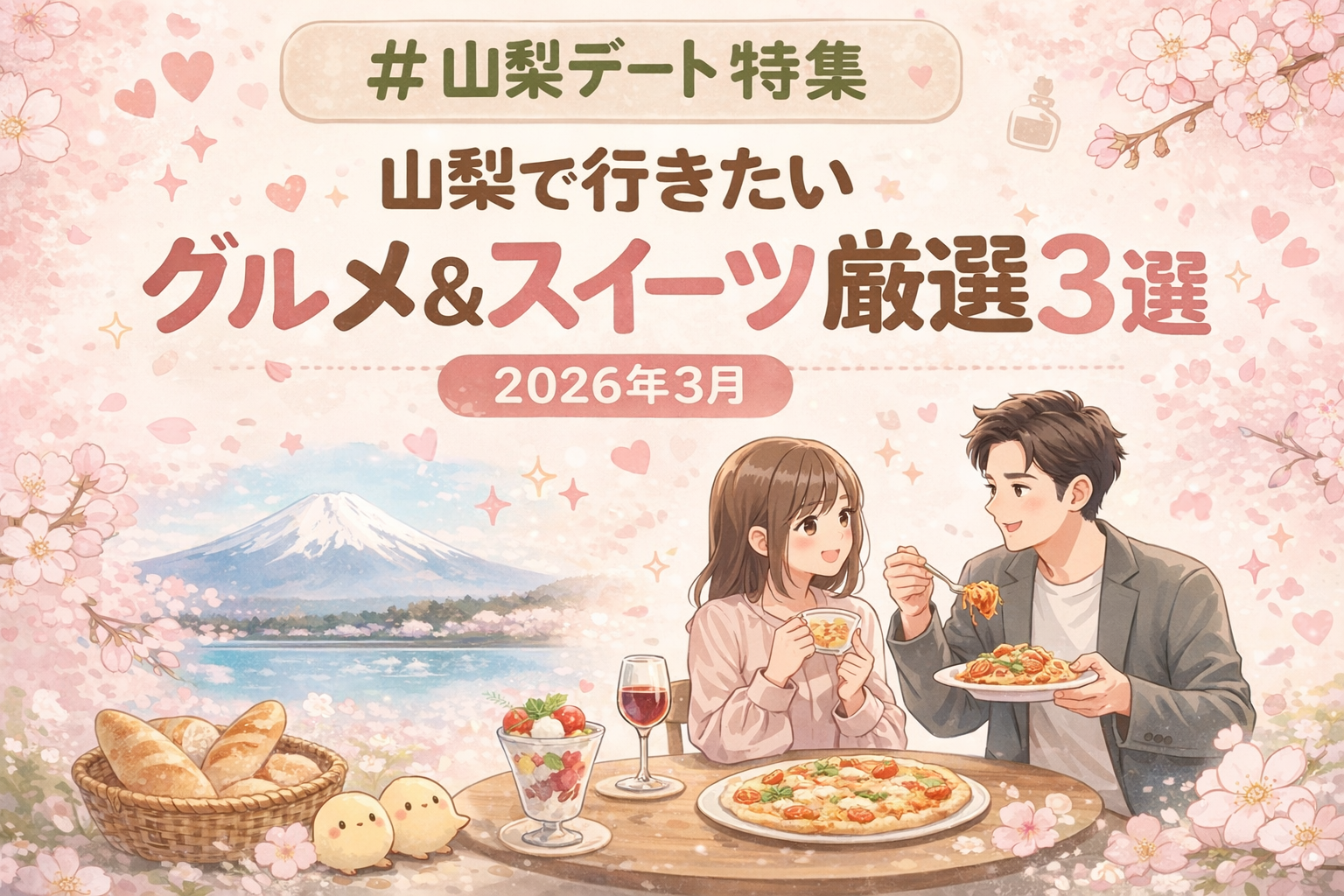 山梨デートスポット特集｜グルメ・スイーツ厳選3選（2026年3月）